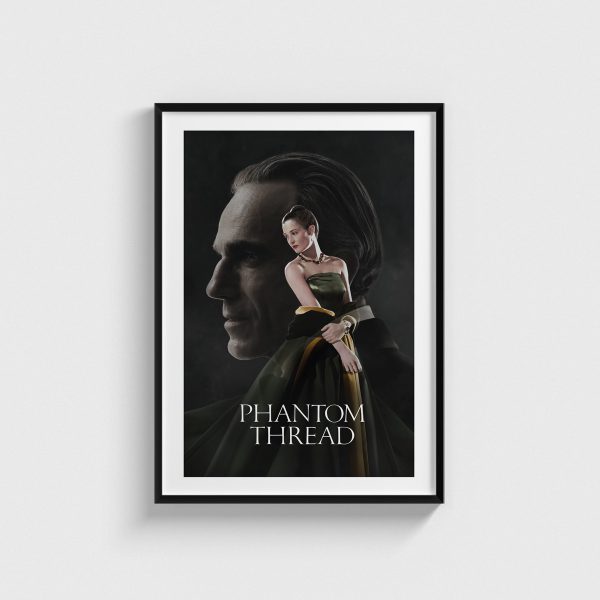 Phantom Thread film posteri, siyah çerçeveli tablo