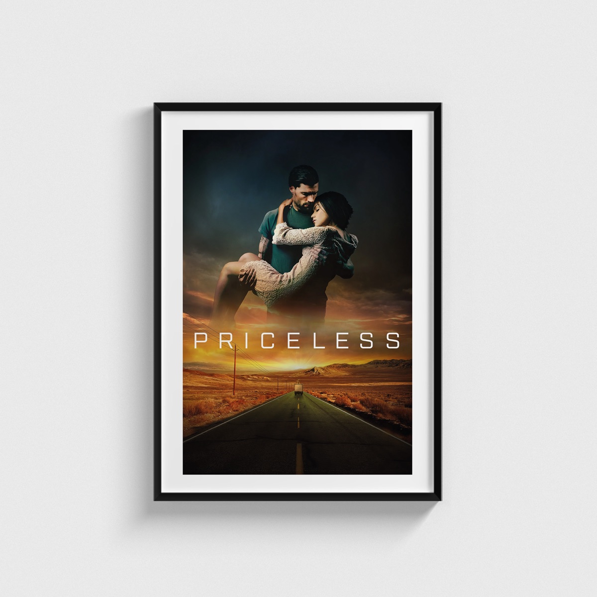 Priceless film posteri, siyah çerçeveli tablo