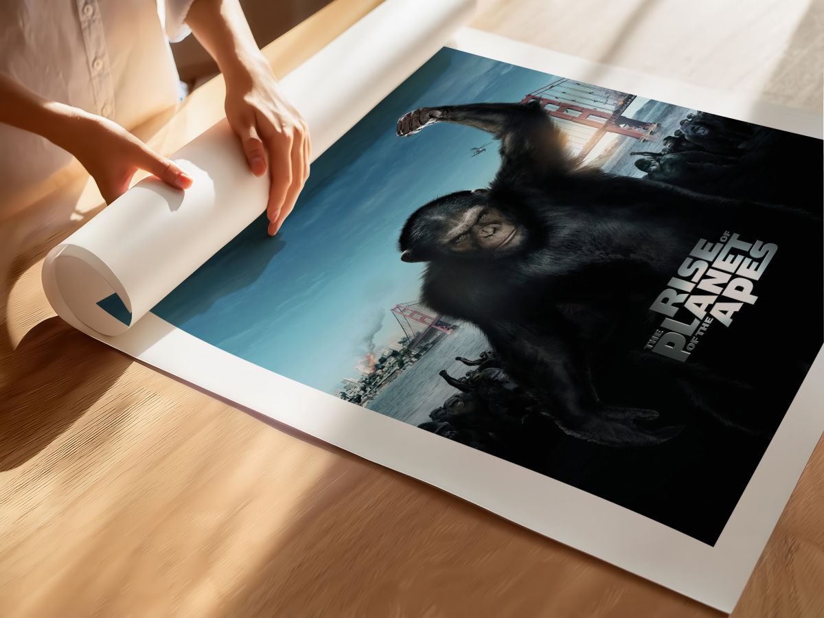 Rise of the Planet of the Apes (2011) Film Posteri, rulo yapılmış çerçevesiz poster