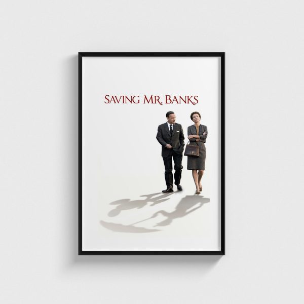 Saving Mr. Banks film posteri, siyah çerçeveli tablo