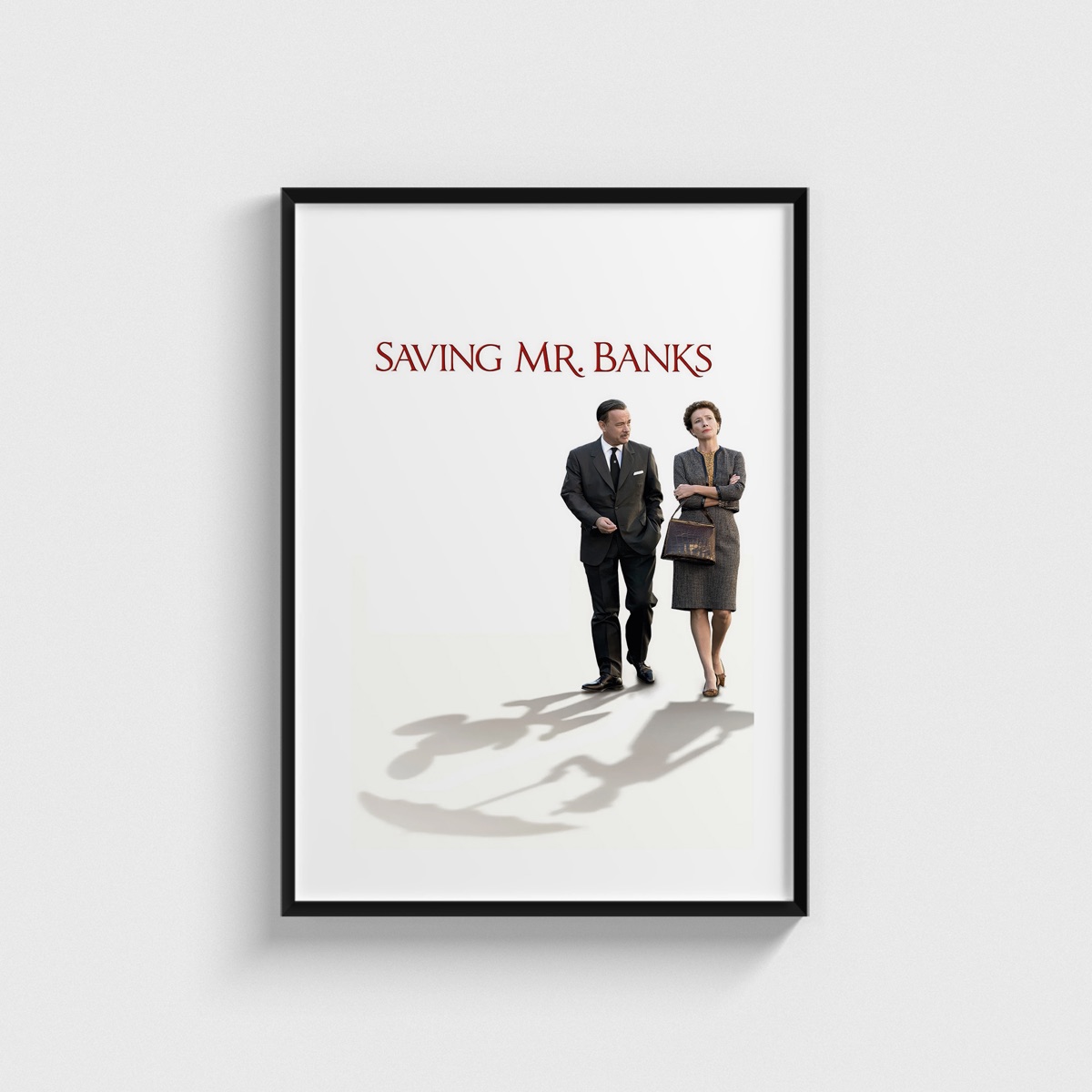 Saving Mr. Banks film posteri, siyah çerçeveli tablo