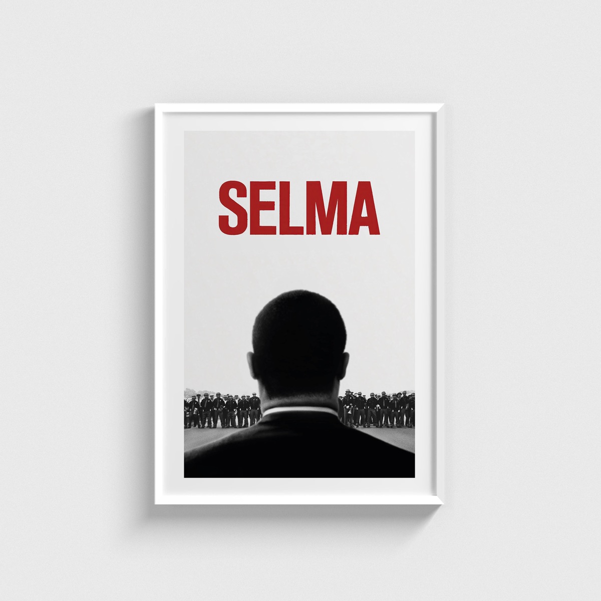 Selma film posteri, beyaz çerçeveli tablo