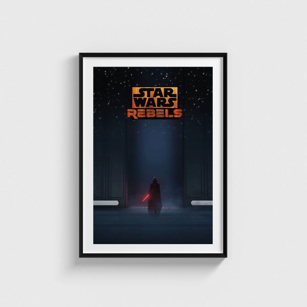 Star Wars Rebels The Siege of Lothal film posteri, siyah çerçeveli tablo