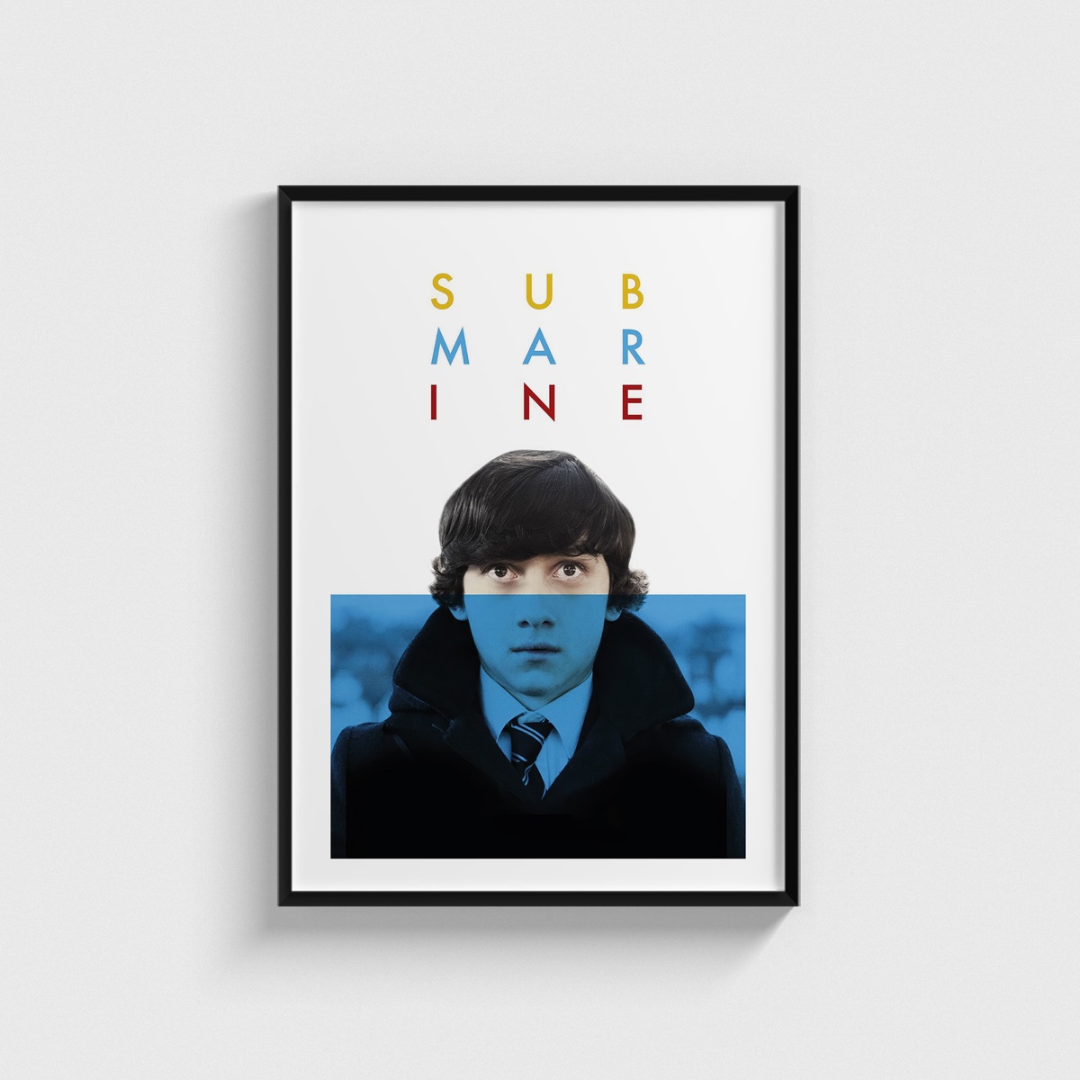 Submarine film posteri, siyah çerçeveli tablo