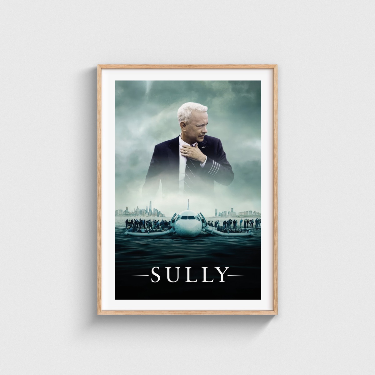 Sully film posteri, ahşap çerçeveli tablo