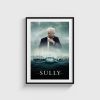 Sully film posteri, siyah çerçeveli tablo