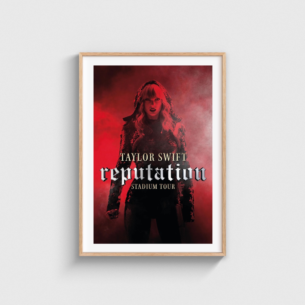 Taylor Swift Reputation Stadium Tour film posteri, ahşap çerçeveli tablo