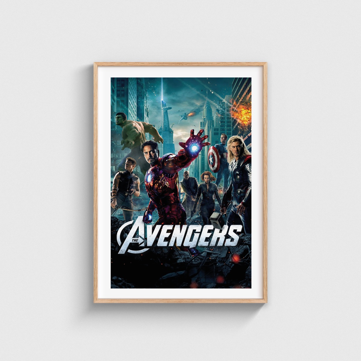 The Avengers film posteri, ahşap çerçeveli tablo