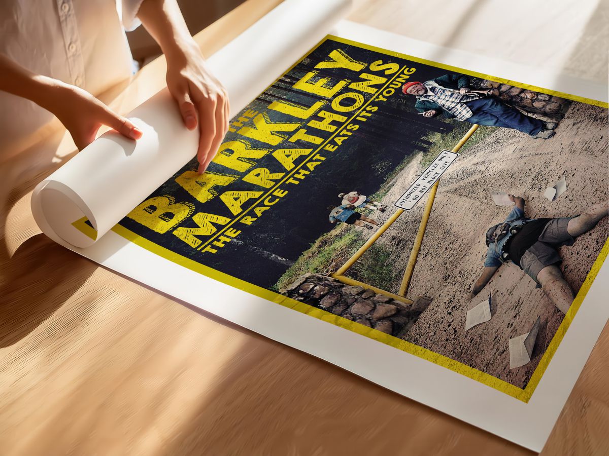 The Barkley Marathons: The Race That Eats Its Young (2014) Film Posteri, rulo yapılmış çerçevesiz poster