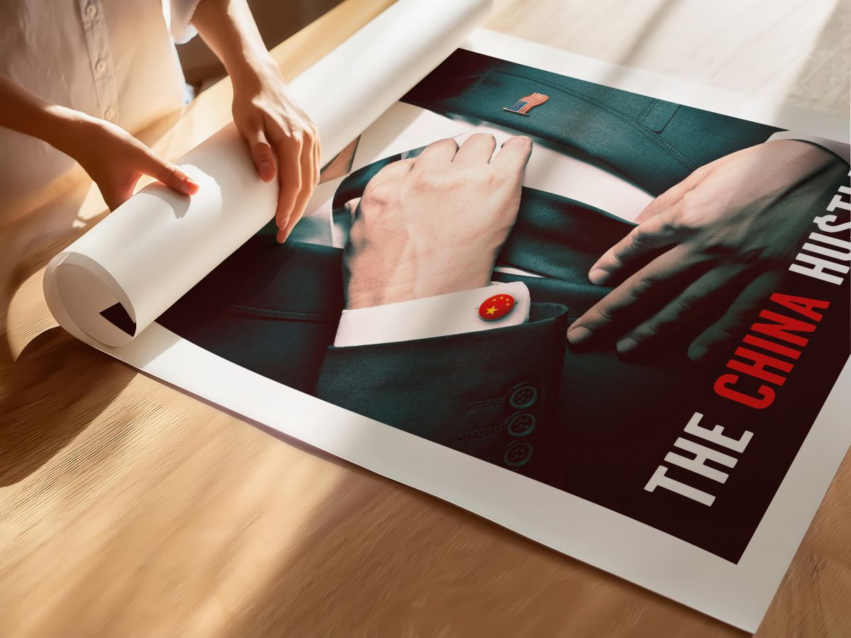 The China Hustle (2018) Film Posteri, rulo yapılmış çerçevesiz poster