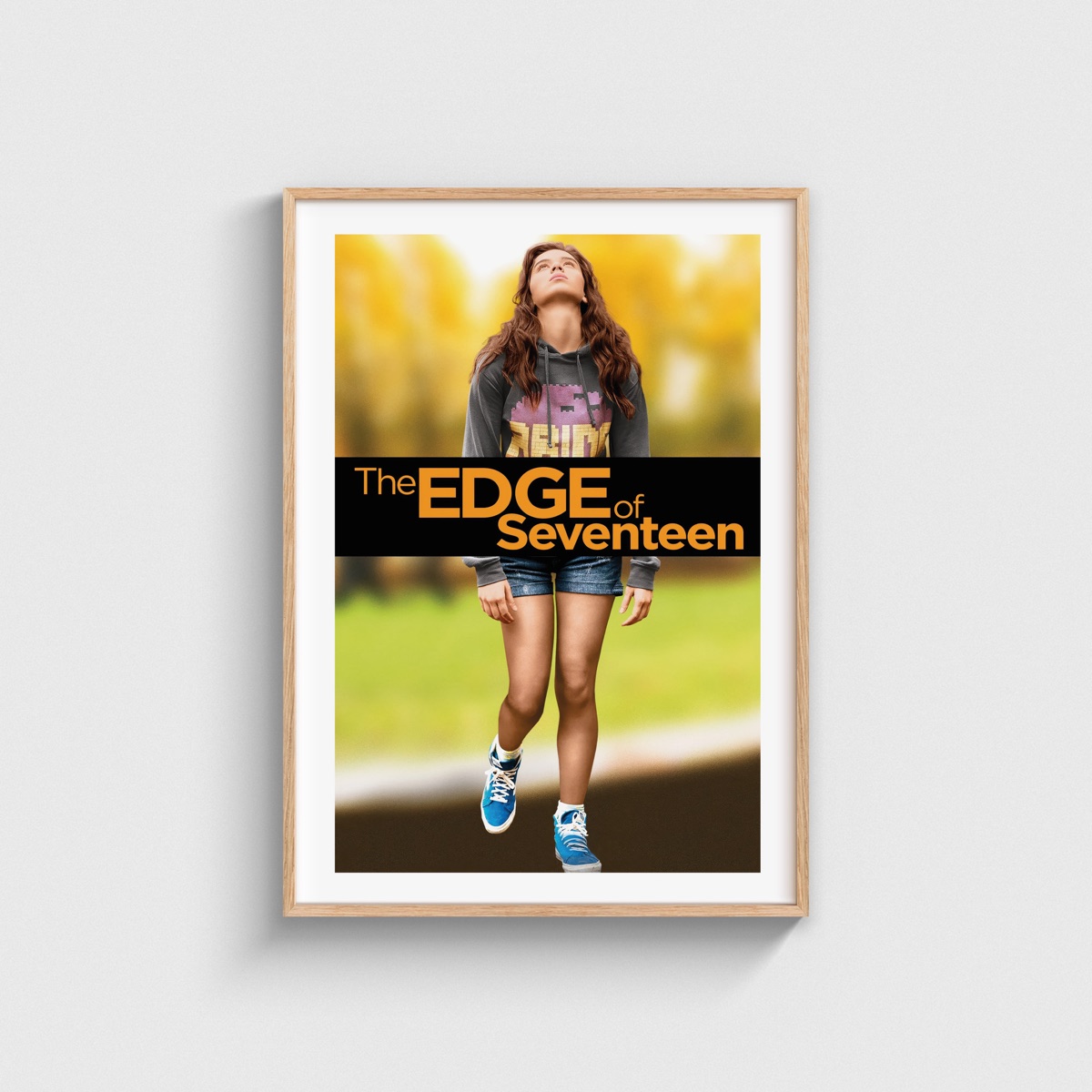 The Edge of Seventeen film posteri, ahşap çerçeveli tablo