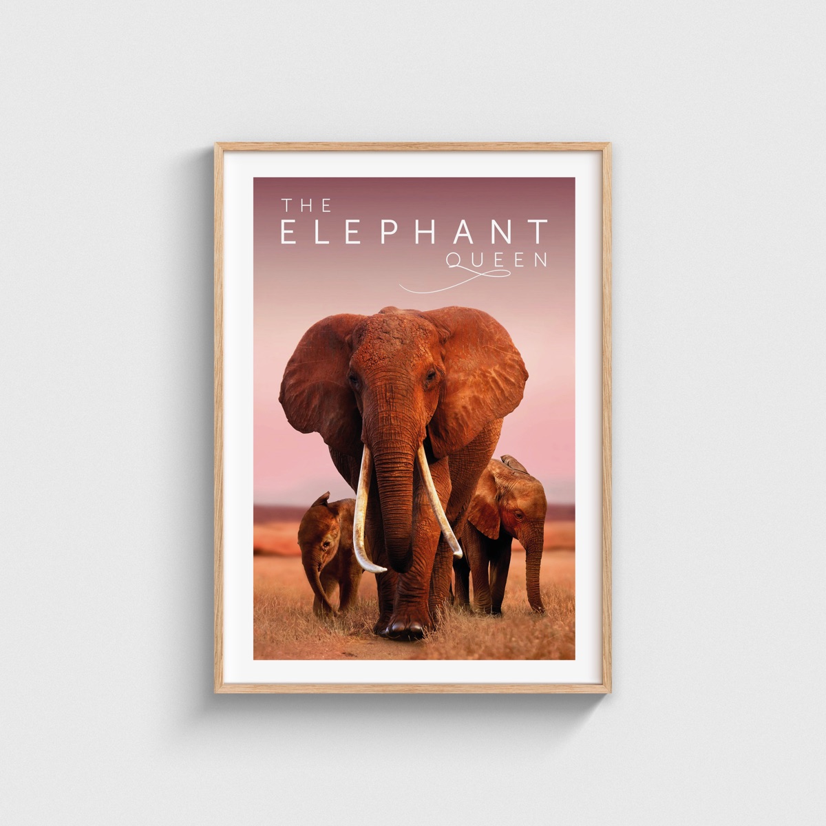 The Elephant Queen film posteri, ahşap çerçeveli tablo