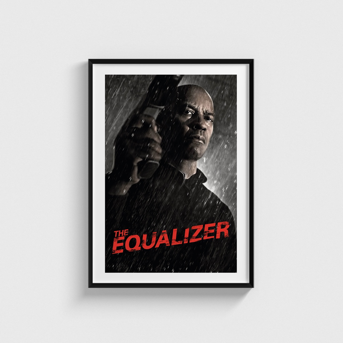 The Equalizer film posteri, siyah çerçeveli tablo