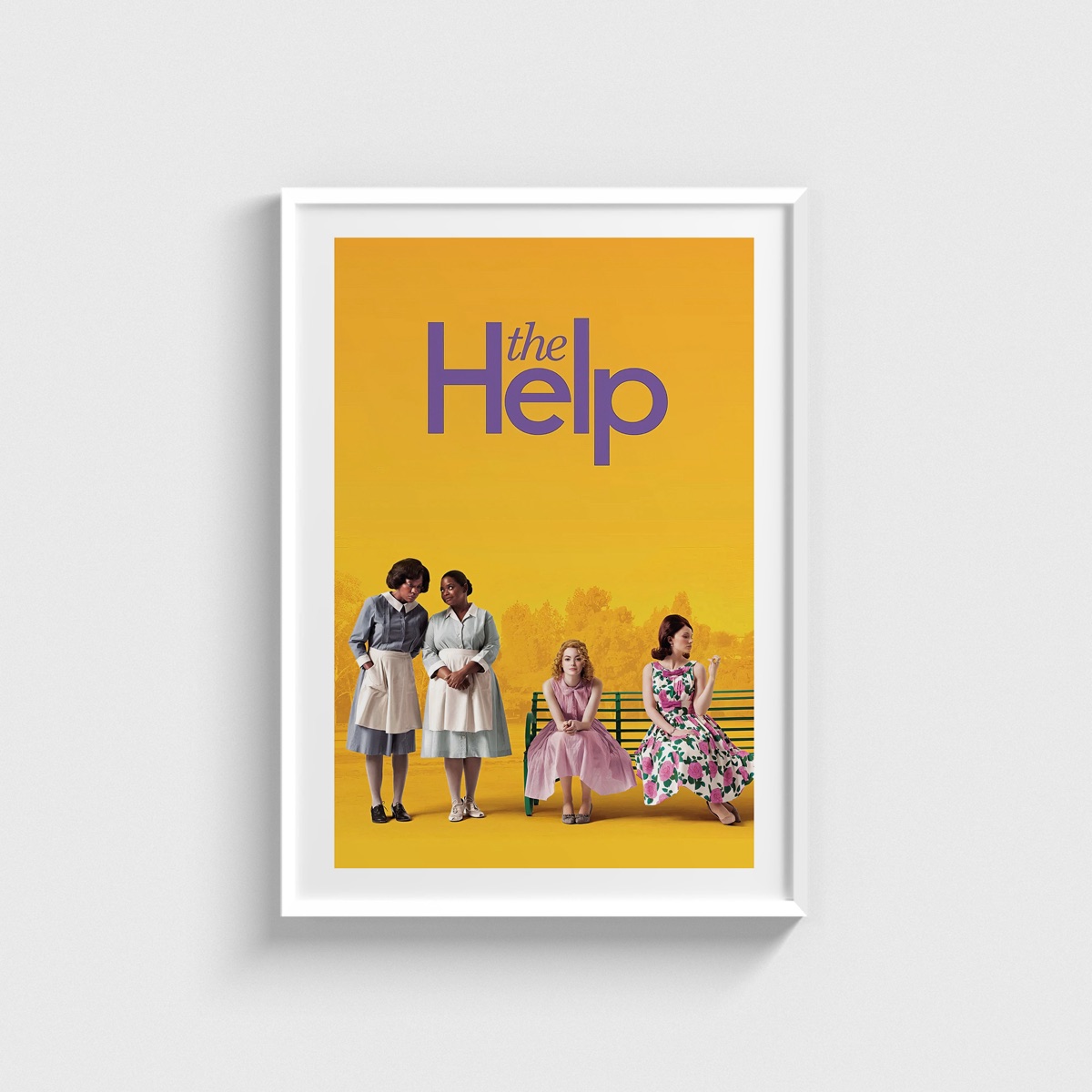 The Help film posteri, beyaz çerçeveli tablo