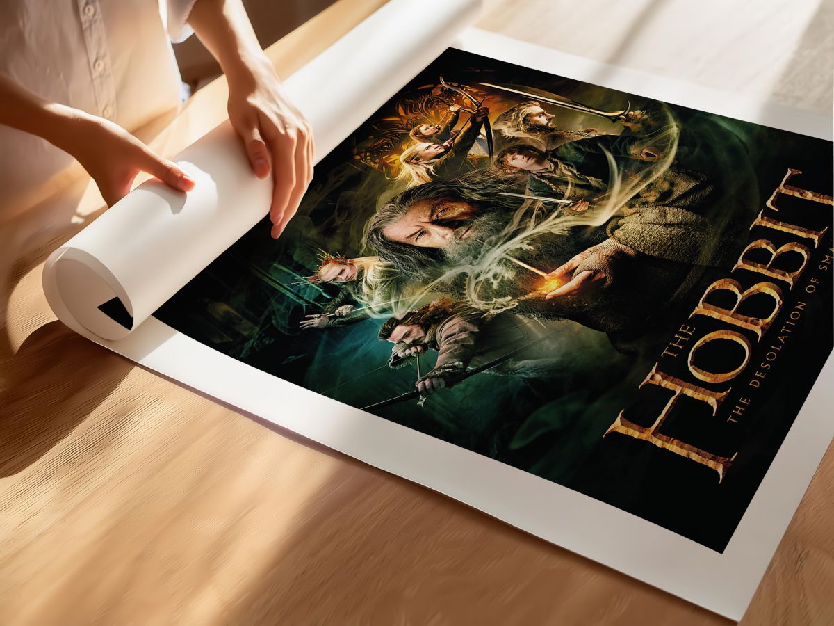 The Hobbit: The Desolation of Smaug (2013) Film Posteri, rulo yapılmış çerçevesiz poster