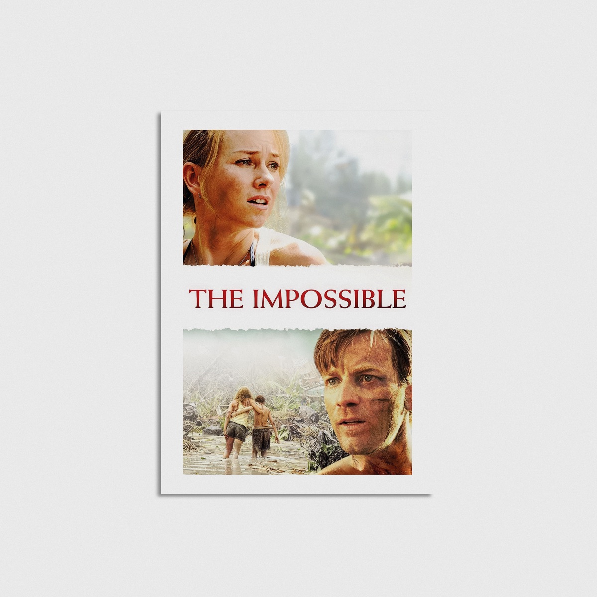 The Impossible film posteri, çerçevesiz poster