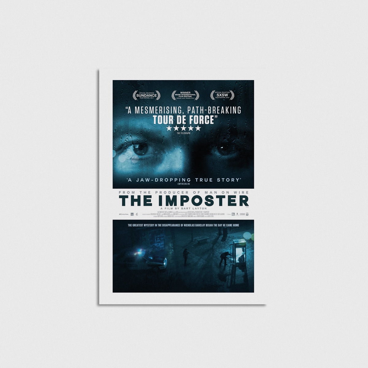 The Imposter film posteri, çerçevesiz poster