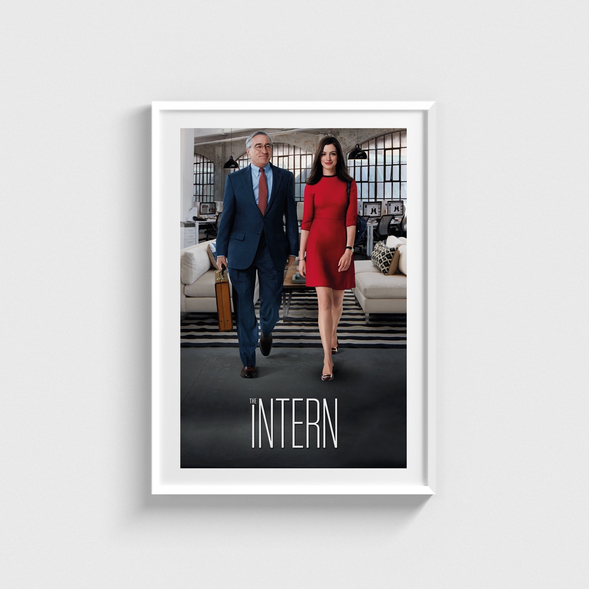 The Intern film posteri, beyaz çerçeveli tablo