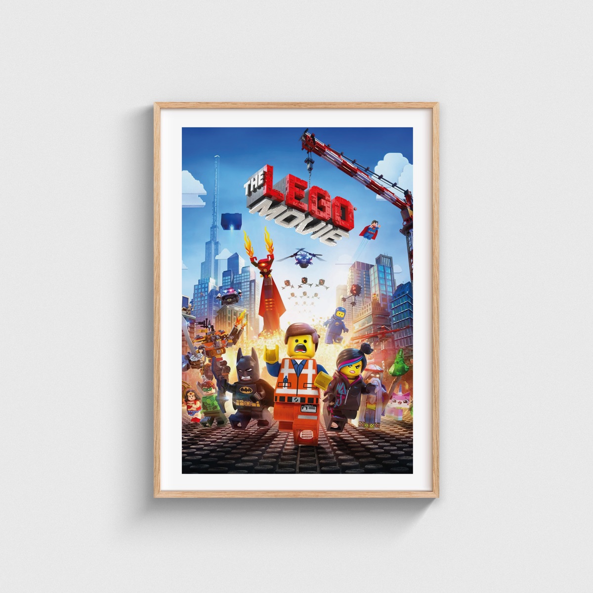 The Lego Movie film posteri, ahşap çerçeveli tablo