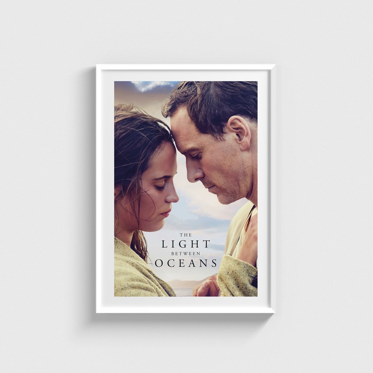 The Light Between Oceans film posteri, beyaz çerçeveli tablo