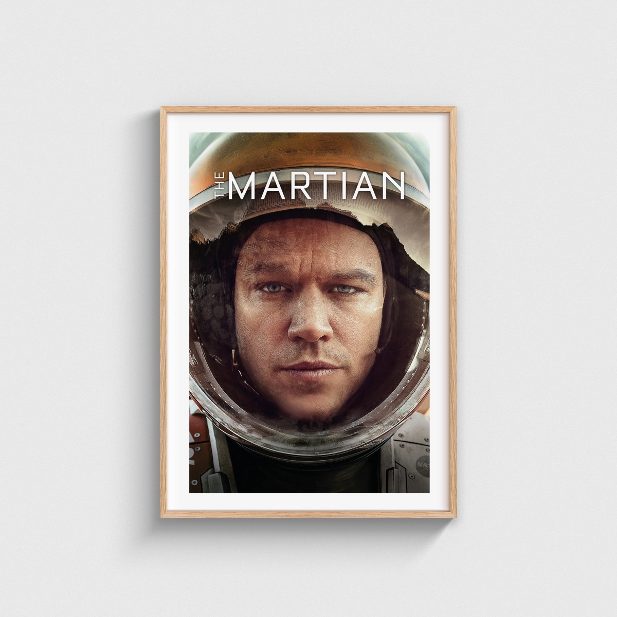 The Martian film posteri, ahşap çerçeveli tablo