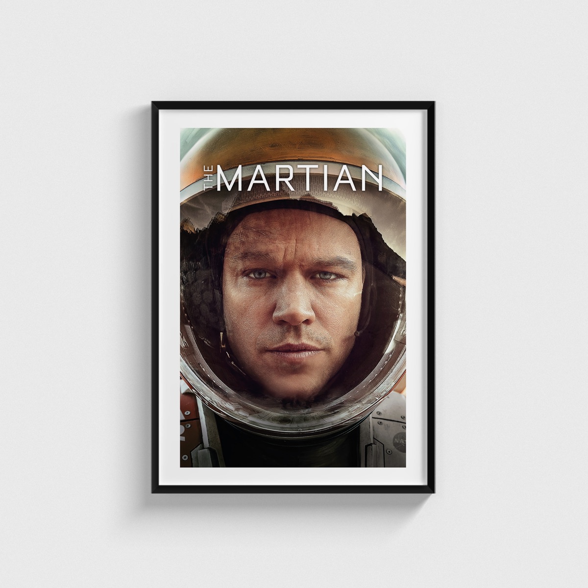 The Martian film posteri, siyah çerçeveli tablo