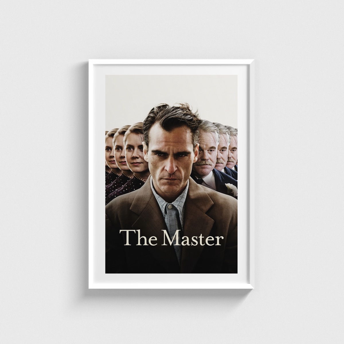 The Master film posteri, beyaz çerçeveli tablo