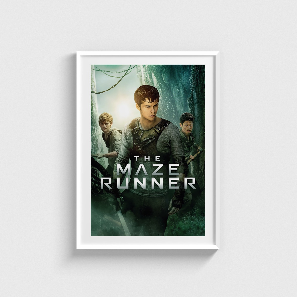 The Maze Runner film posteri, beyaz çerçeveli tablo