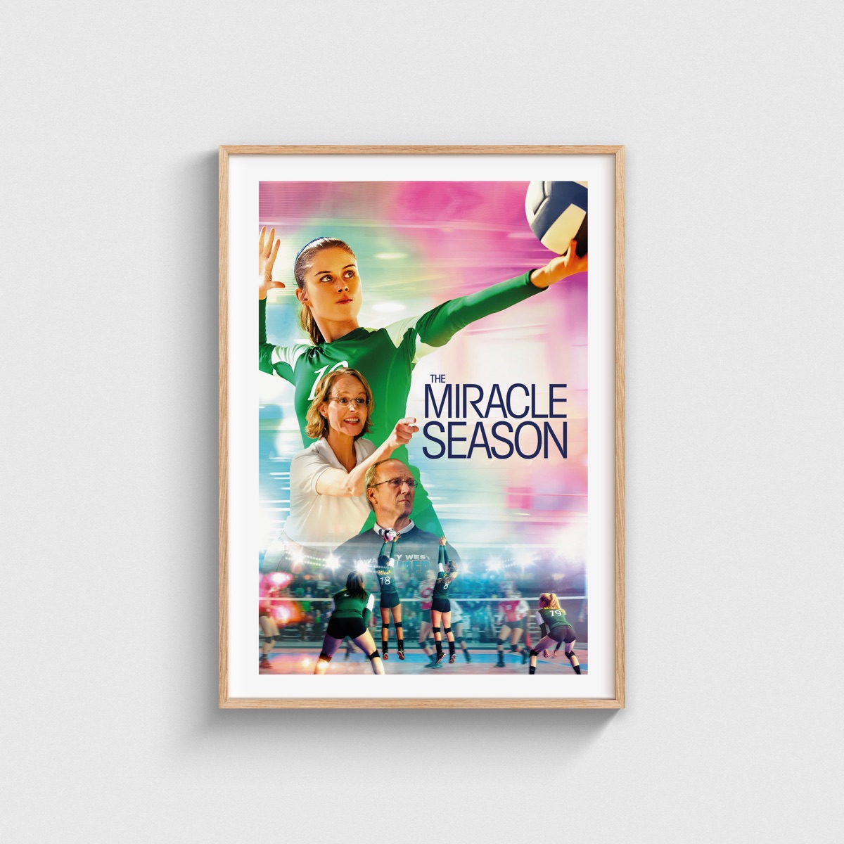 The Miracle Season film posteri, ahşap çerçeveli tablo
