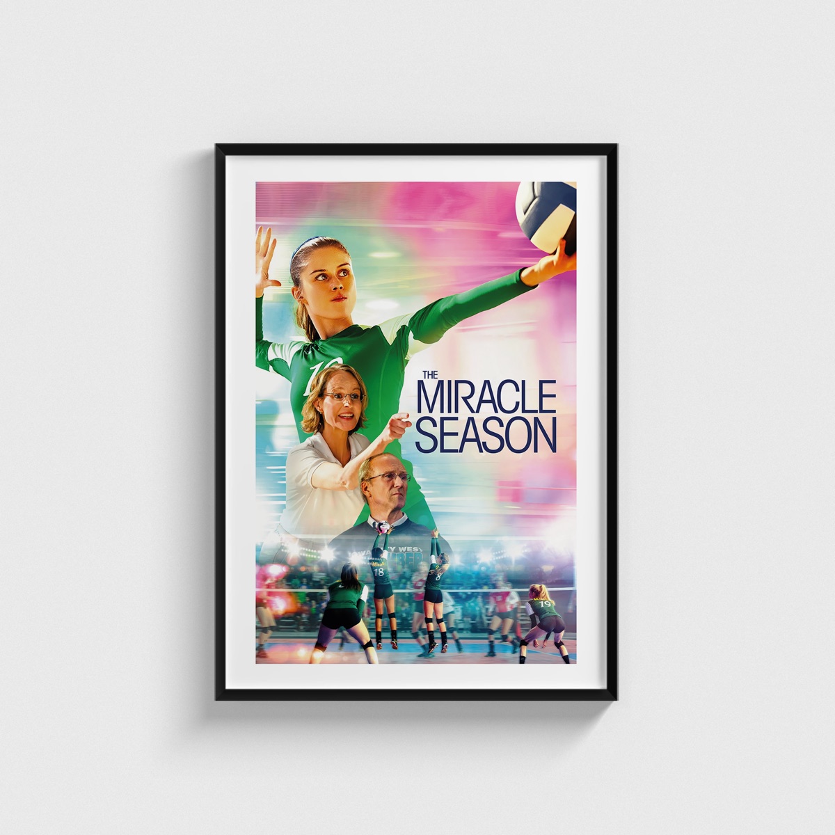 The Miracle Season film posteri, siyah çerçeveli tablo