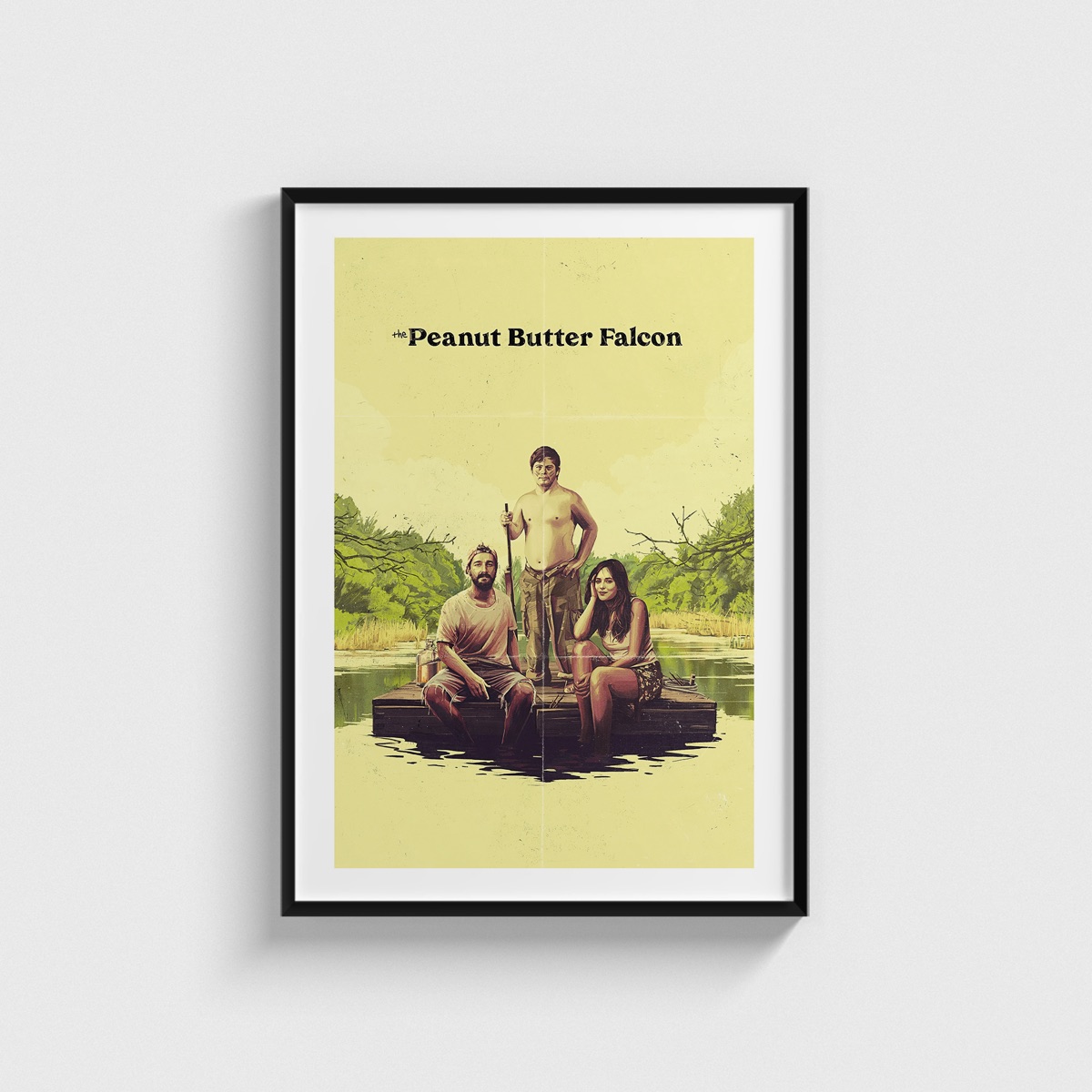 The Peanut Butter Falcon film posteri, siyah çerçeveli tablo