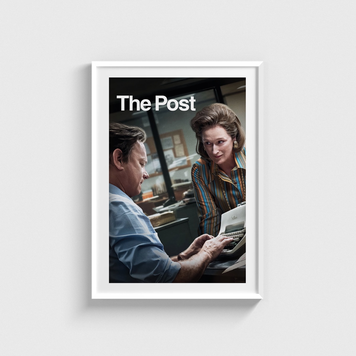 The Post film posteri, beyaz çerçeveli tablo