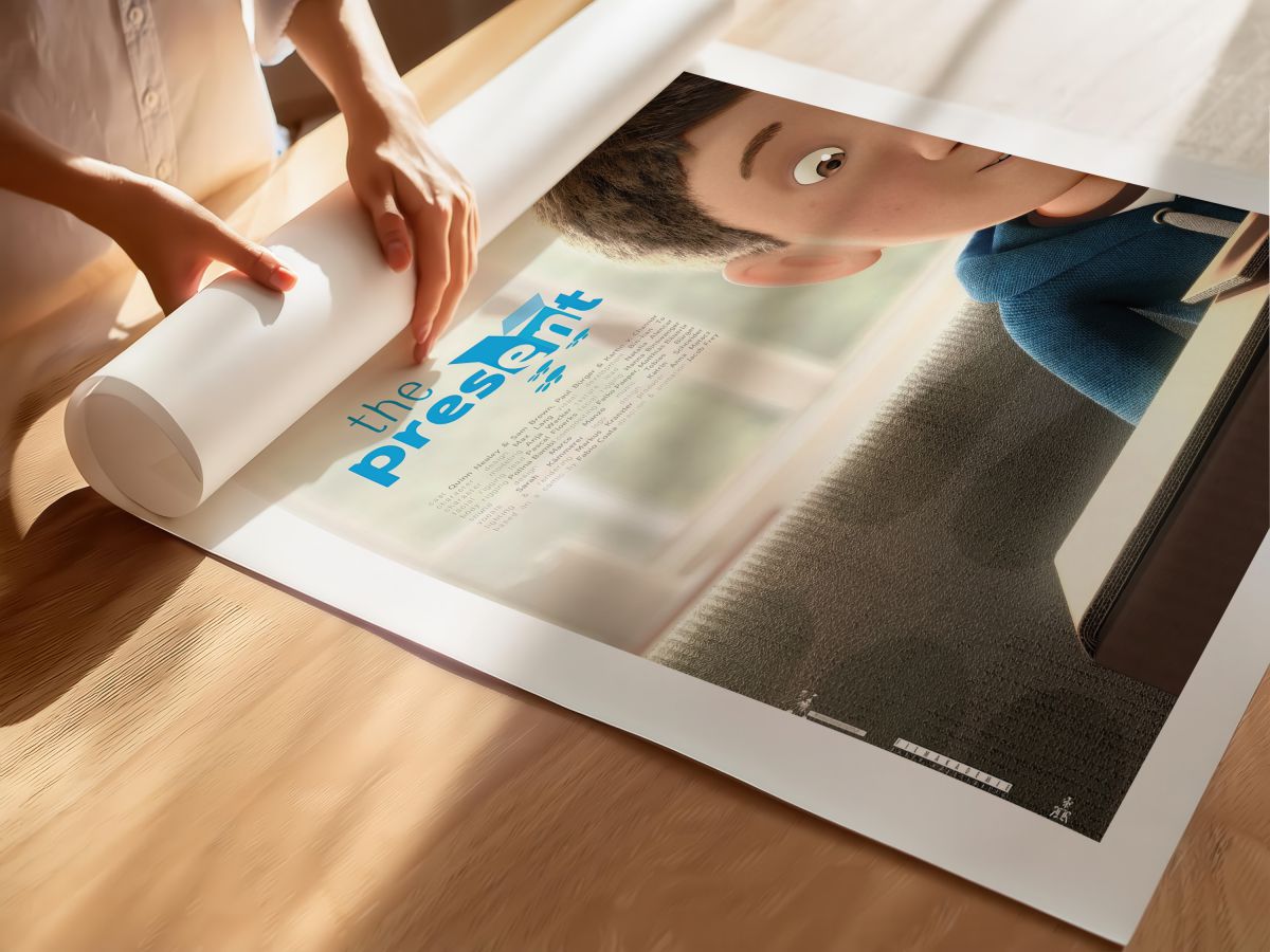 The Present (2014) Film Posteri, rulo yapılmış çerçevesiz poster