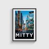 The Secret Life of Walter Mitty film posteri, siyah çerçeveli tablo
