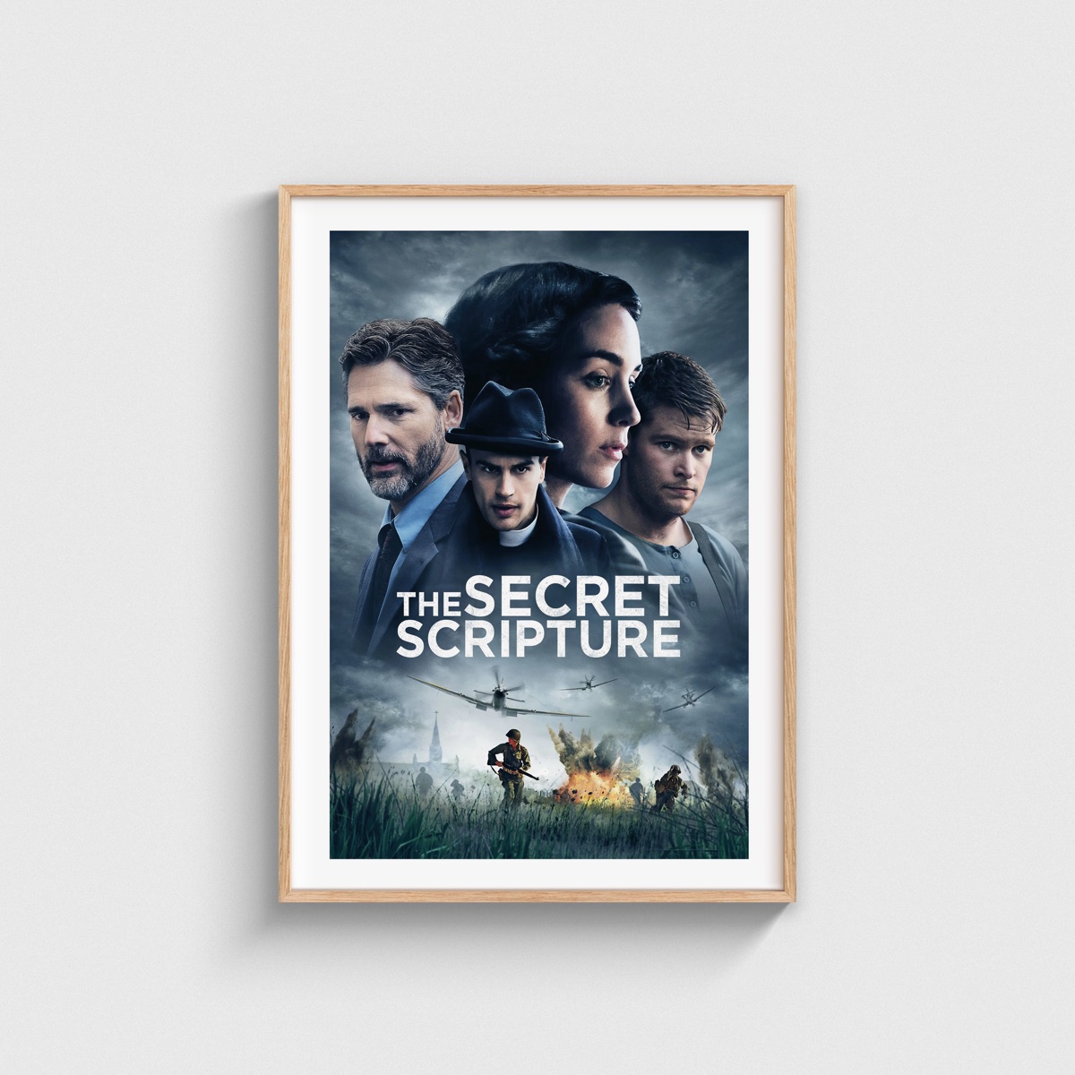 The Secret Scripture film posteri, ahşap çerçeveli tablo
