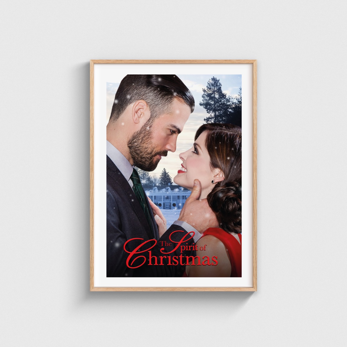 The Spirit of Christmas film posteri, ahşap çerçeveli tablo
