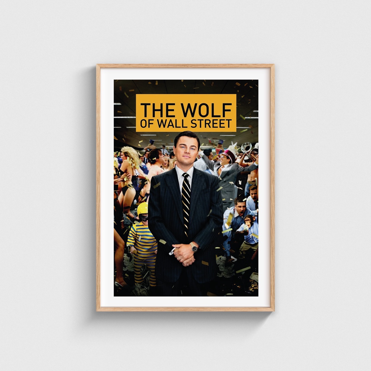 The Wolf of Wall Street film posteri, ahşap çerçeveli tablo