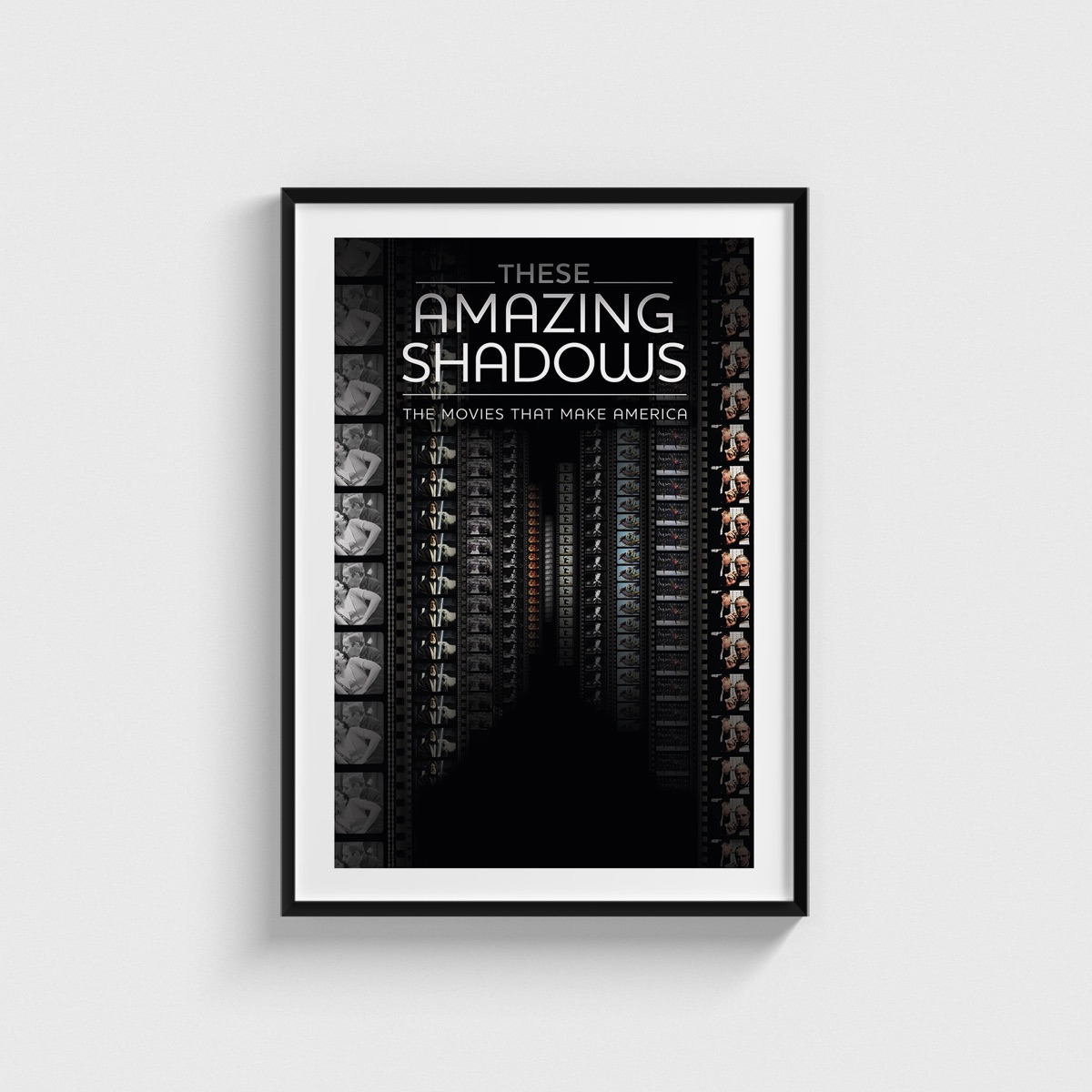 These Amazing Shadows film posteri, siyah çerçeveli tablo