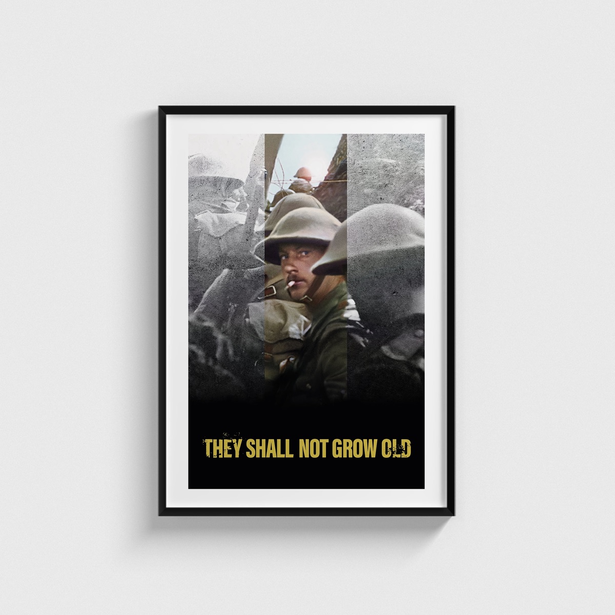 They Shall Not Grow Old film posteri, siyah çerçeveli tablo