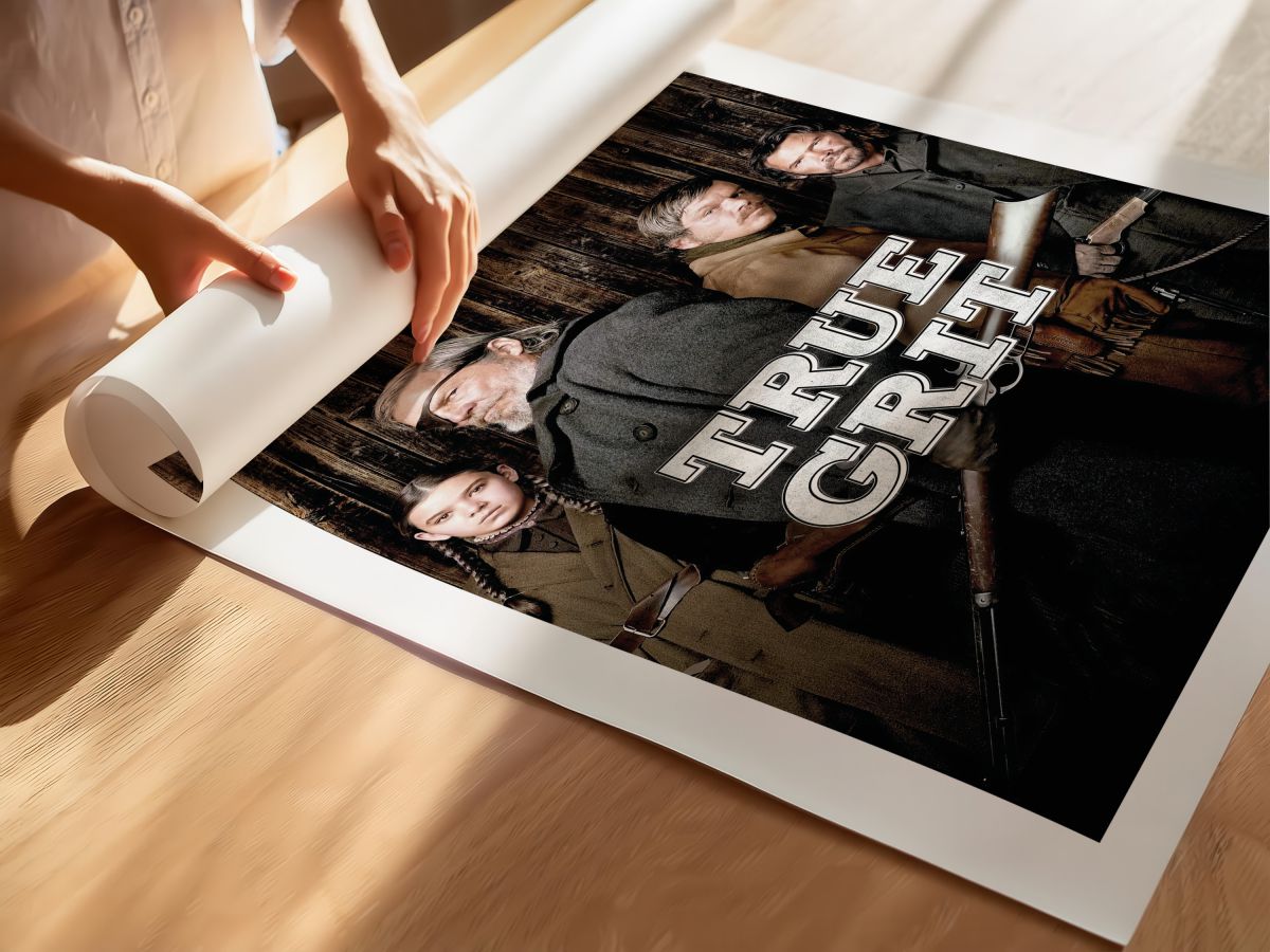 True Grit (2010) Film Posteri, rulo yapılmış çerçevesiz poster
