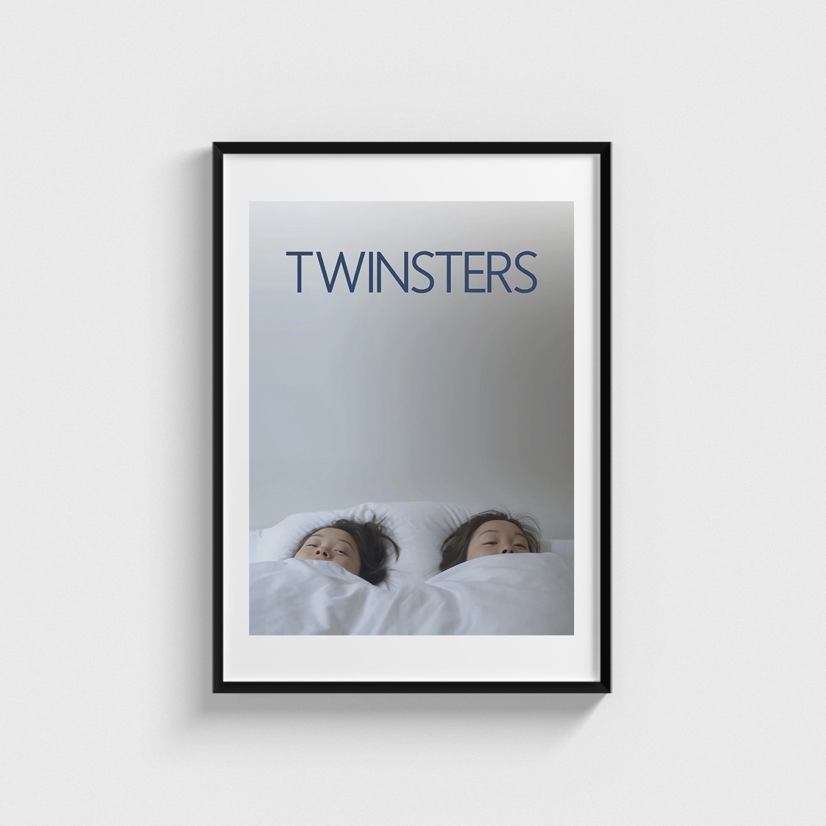 Twinsters film posteri, siyah çerçeveli tablo