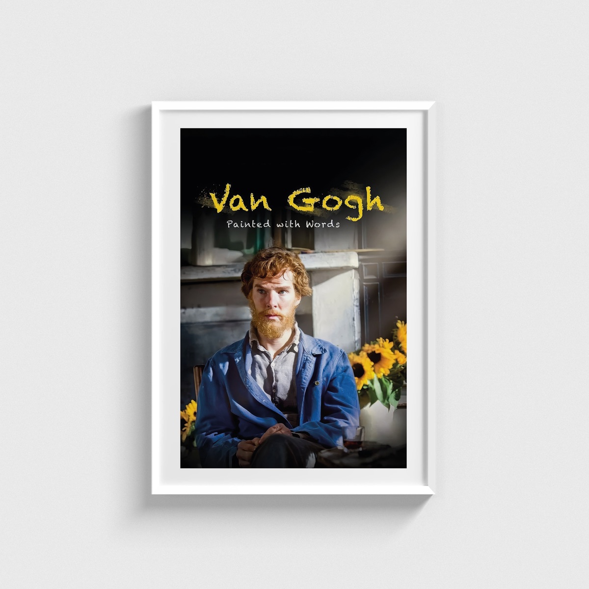 Van Gogh Painted with Words film posteri, beyaz çerçeveli tablo