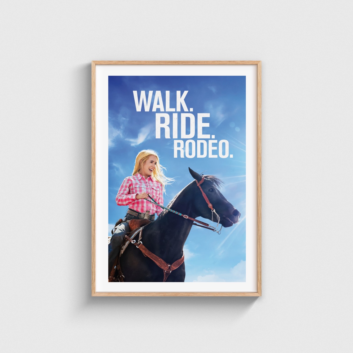 Walk. Ride. Rodeo. film posteri, ahşap çerçeveli tablo