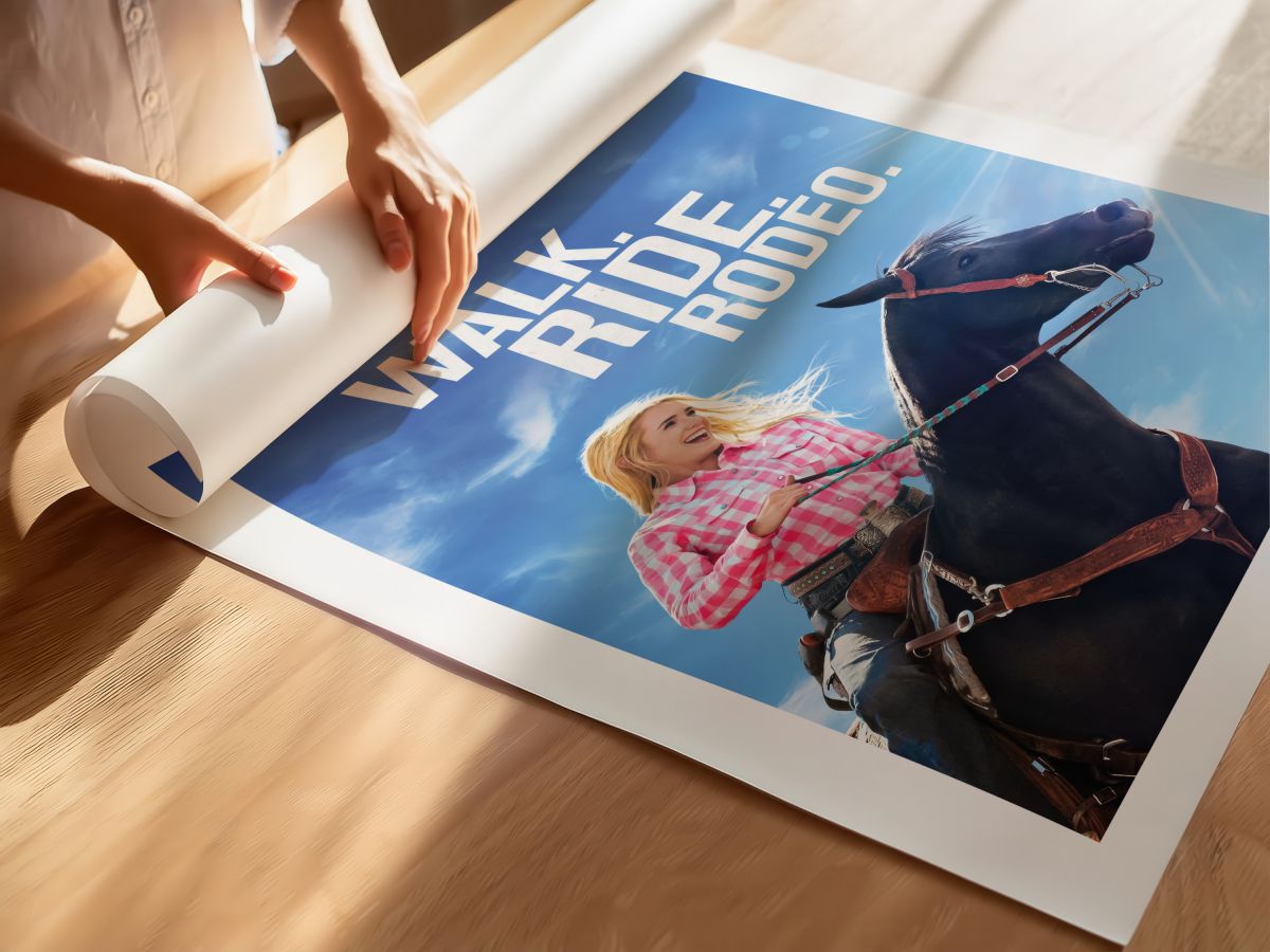 Walk Ride Rodeo (2019) Film Posteri, rulo yapılmış çerçevesiz poster