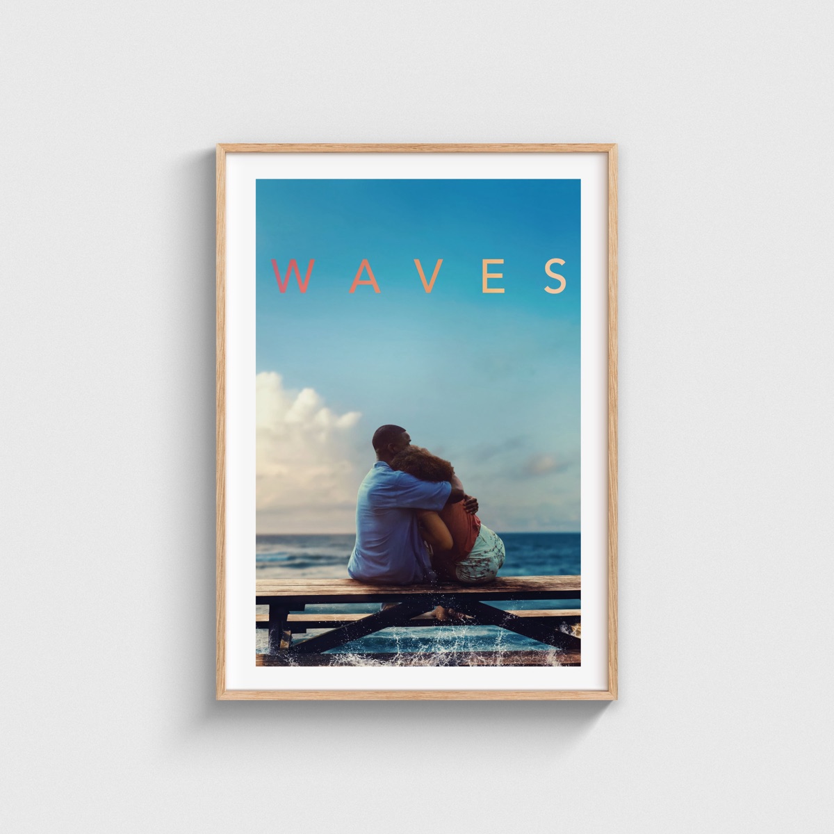 Waves film posteri, ahşap çerçeveli tablo