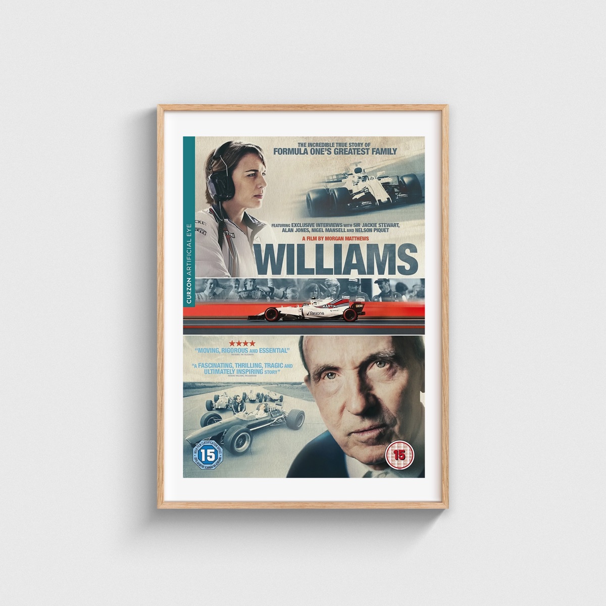 Williams film posteri, ahşap çerçeveli tablo