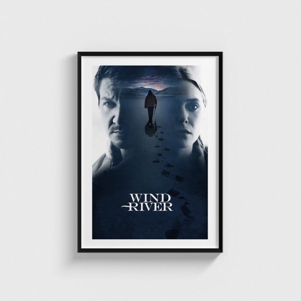 Wind River film posteri, siyah çerçeveli tablo