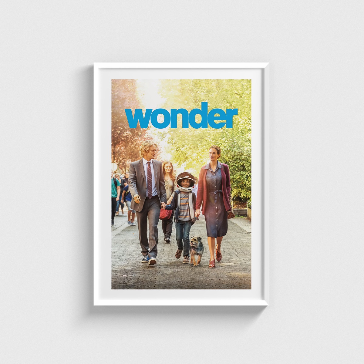 Wonder film posteri, beyaz çerçeveli tablo