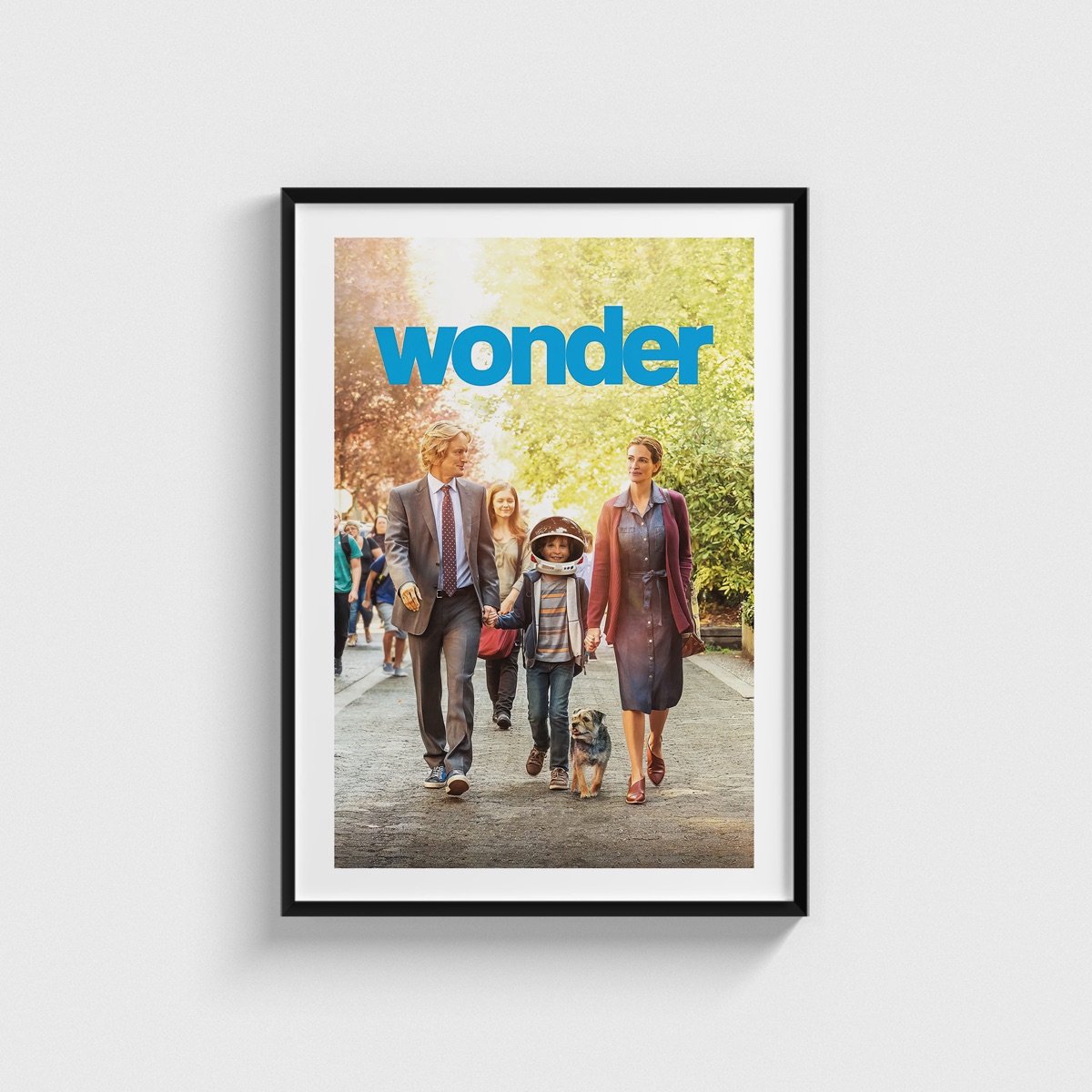 Wonder film posteri, siyah çerçeveli tablo