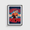 Wreck-It Ralph film posteri, siyah çerçeveli tablo